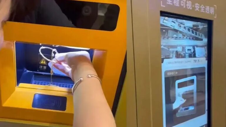 A Gold ATM in China that exchanges jewelry with cash